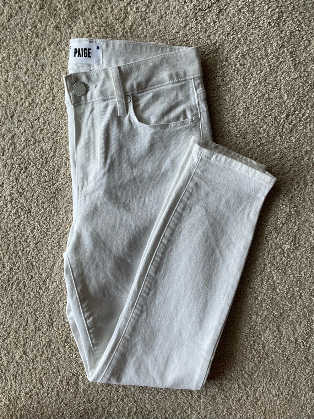 PAIGE Anthropology White Skinny High-Rise Jeans women Size 26 Chic Casual